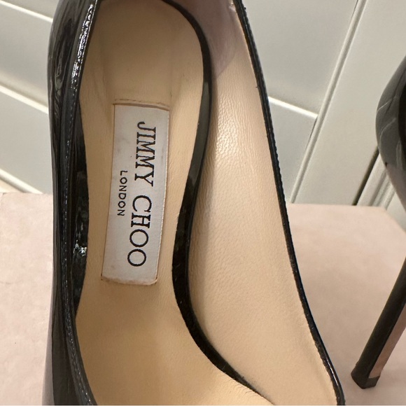 Authentic Jimmy Choo London Love 100 Black Patent Leather Pumps size 36 - Picture 8 of 9